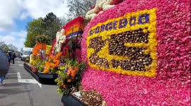 Flower Parade in the Netherlands, April 20, 2024
