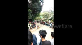 Road Race Riots, At The Motorcycle Racing Championship In Enrekang, Sulawesi Alatan, Indonesia, Clashes Could Not Be Avoided