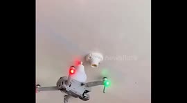 Sci-fi enthusiast uses drone to install light bulb in China