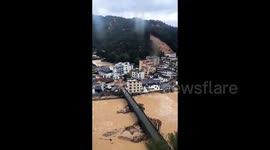 Drone footage exposes catastrophic floods and landslides in southern China post-torrential rains