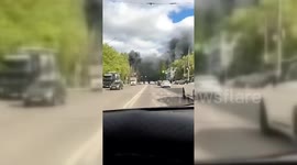 Russia: A major fire occurred in a building plant in Voronezh