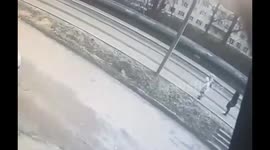 Pedestrians injured as Mitsubishi crashes into woman and child on Orel sidewalk