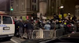 USA: Chants at a rally for Palestine in New York