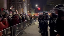 USA: Rally for Palestine at Columbia University’s gate in New York
