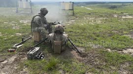 USA: Army Advisors Fire .50 Cal. Machine Gun in Georgia