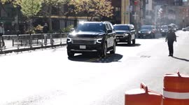 U.S. President Donald Trump’s Motorcade Reaches New York Criminal Court