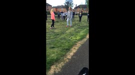 Teens after school fight in Edinburgh Scotland. No one was injured