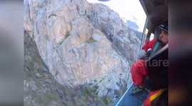 Italy: Dramatic Helicopter Rescue Saves Stranded Alpinists on Caporal Wall