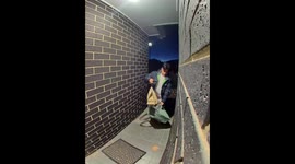 Doorbell Camera Catches Delivery Driver's Bag Breaking