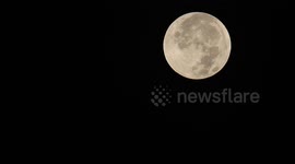 Stuning Full Pink Moon In Indonesia. A view of the April full moon (or Pink Moon) in Tanah Datar, West Sumatra, Indonesia, on April 24, 2024. April full moons often coincide with the blooming of certain wildflowers native to eastern North America.
