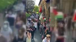 USA: Student Stanford University march in support of Palestine calling for ceasefire