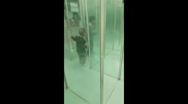 Child's adventures in glass maze: a tale of bumps and turns
