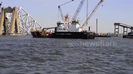 USA: Coast Guard sets buoys in in preparation for opening of limited access channel