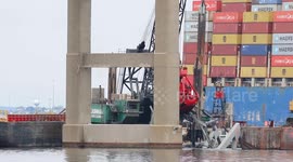 USA: Salvage crews continue to remove wreckage from the Francis Scott Key Bridge