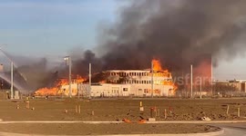 Massive blaze consumes historic WWII hangar at former Edmonton Airport