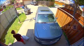 Boy Learns Why You Don't Drag the Trash Bag