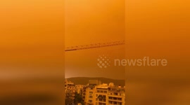 Sahara Desert dust clouds blanket Greece during storm