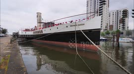 Paddle steamer Medway Queen's centenary in Kent, UK