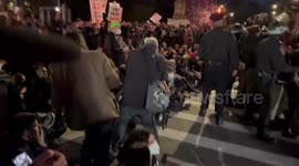 USA: Chanting during arrests at the rally to stop arming Israel in Brooklyn, NY