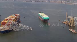 Commercial vessels resume passage through Baltimore bridge collapse scene