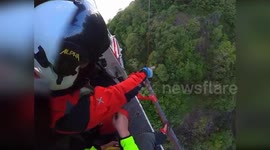 Injured woman rescued by helicopter crew in Italy