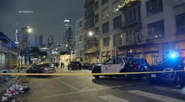 USA: DTLA Homicide Investigation of Shooting Victim Outside Midnight Mission