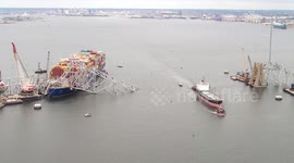 First vessel passes through Patapsco River in Baltimore following bridge collapse