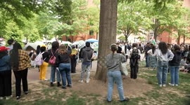 USA: George Washington University students demonstrate against conflict in Gaza