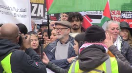 Jeremy Corbyn leads pro-Palestine march through central London