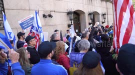 Rally in support of Israel outside of Columbia University