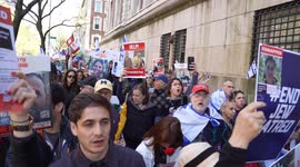 Rally in support of Israel outside of Columbia University