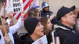 Rally in support of Israel outside of Columbia University