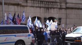 Rally in support of Israel outside of Columbia University