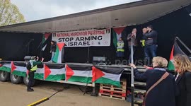 UK: People gather in Hyde Park, London to hold a rally for Palestine