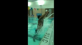 42inch Water box jump. Propelling out of water