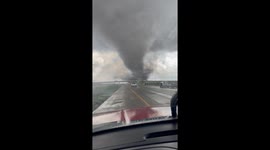 Massive Tornado Crosses Interstate