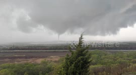 People Watch Tornado Touch Down Over Omaha Airport