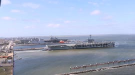 USA: USS George Washington Departs Naval Station Norfolk