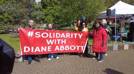 The community rallies to support Diane Abbot's reinstatement, London, UK