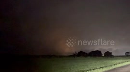 Potentially violent and deadly nocturnal tornado south of Okemah, Oklahoma on Saturday night