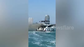Yacht catches fire off coast of Thailand