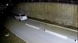 Retaining wall collapse in Berezovsky: a car crushed, no casualties reported