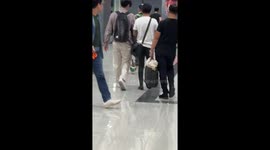 Duck in uniform follows grab driver through Makati streets