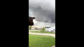 Chilling scene as tornado touches down near Nebraska neighbourhood