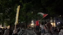 Students storm police barricades at George Washington University in pro-Palestine protest