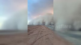 Saudi Arabia: Dust Storm Approaches Saudi Village