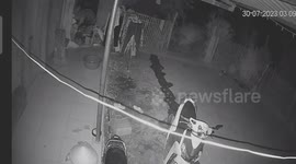 The motorbike thief failed when the dog barked to warn the homeowner of an intruder