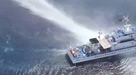 China Coast Guard collides with and fires water cannon on Philippines vessels