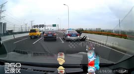 Chinese passenger takes leap from taxi after driver rejects stop request on elevated road
