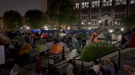 Documentary aired at Gaza solidarity camp in grounds of City College of New York
